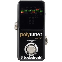 Mini Format Polytune 2 -  Polyphonic & Chromatic Guitar Tuner - Black