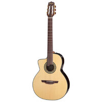 Takamine Pro Series Left Handed AC/EL Full Size Classical Guitar with Cutaway in Natural Gloss Finish