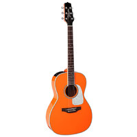 Takamine Custom Pro Series 3 New Yorker AC/EL Guitar in Orange Gloss Finish