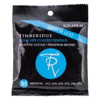 Timberidge TCS-APB-M Medium Phosphor Bronze Long Life Coated Acoustic Guitar Strings (12-53)