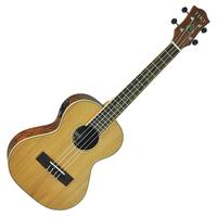 Tiki '7 Series' Solid Cedar Top Electric Tenor Ukulele with Hard Case
