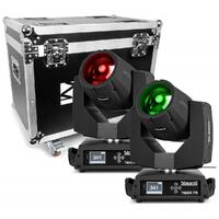 BeamZ 230W Discharge Lamp Moving Head Pair with  Roadcase
