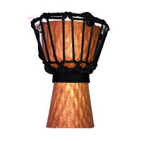 Toca Wooden Mini Series 4" Djembe in Carved Cherry Stain Design