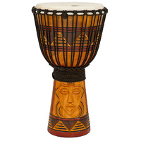 Toca Origins Series Wooden Djembe 12" Synthetic Head in Tribal Mask