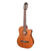 Timberidge 'Messenger Series' Solid Mahogany Top Classical Cutaway Acoustic-Electric Guitar (Natural Satin)