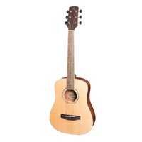 Timberidge '1 Series' Spruce Solid Top Traveller Mini Acoustic-Electric Guitar (Natural Satin)