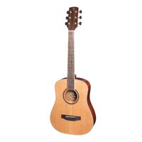 Timberidge '4 Series' Cedar Solid Top Traveller Mini Acoustic-Electric Guitar (Natural Satin)