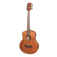 Timberidge 'Messenger Series' Solid Mahogany Top TS-Mini Acoustic-Electric Guitar (Natural Satin)