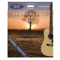 Timberidge TS-APB-12L Premium '12 String' Acoustic Guitar Strings - Light 10-47