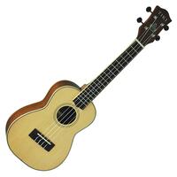 Tiki '6 Series' Solid Spruce Top Concert Ukulele with Hard Case