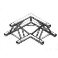 TT3CA Truss tri truss 290mm x 90deg 2 way corner with apex up or down including 3 couplers, 2mm thick with global compatible connection