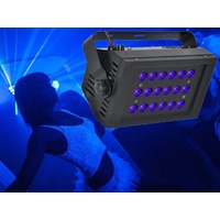 UV LED Flood Light - 18 x 1W LED UV Brick. DMX Controllable