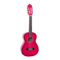 Valencia VC101PKS 100 Series 1/4 Nylon String Classical Guitar - Pink Sunburst
