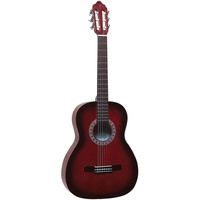 Valencia VC101RDS 100 Series 1/4 Nylon String Classical Guitar - Red Sunburst