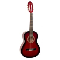 Valencia VC102RDS 1/2 Size Nylon String Classical Guitar - Red Sunburst