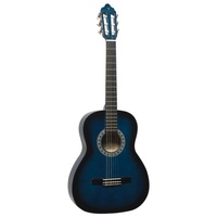 Valencia Vc103Bus 3/4 Size Nylon String Classical Guitar - Blue Sunburst