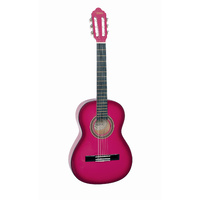 Valencia Vc103Pks 3/4 Size Nylon String Classical Guitar - Pink Sunburst