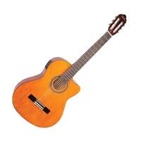 Valencia Vc104Ce 100 Series 4/4 Cutaway Nylon String Classical Acoustic Guitar - Natural