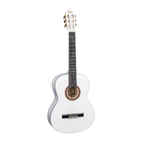 Valencia VC104WT 100 Series 4/4 Nylon String Classical Acoustic Guitar - White