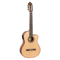 Valencia 700 Series VC704CE - Full Size Concert Classical Electric Acoustic Guitar w/ Cutaway - Solid Spruce Top (Natural Satin)