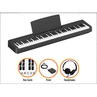 Yamaha P-143B Digital Piano (Bonus Bench, Headphones + Key Guide)