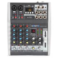 Vonyx VMM-K402 4-Channel Music Mixer with DSP 
