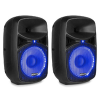 Vonyx VPS082A Active Speaker Set 8 Inch LED MP3 BT