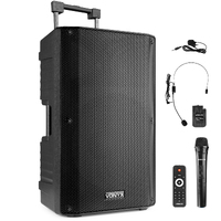 Vonyx VSA700-BP 15″ Portable PA Speaker with Wireless Mics