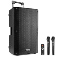 Vonyx VSA700-PA 15″ Portable PA Speaker with Wireless Mics