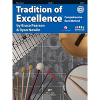 TRADITION OF EXCELLENCE BK 2 PERCUSSION BK/DVD