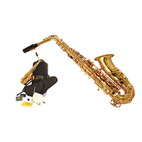WI-0901AS Wisemann Taurus Eb Alto Saxophone Kit, Brass Lacquered, Includes Saxophone Case, Gig Bag, Digital Tuner, Table Music Stand
