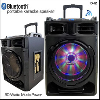 SONKEN Karaoke Machine Speaker PORTABLE Singing Rechargeable Speaker System,Bluetooth,DJ Disco Lights Wireless Dual Microphones & Remote