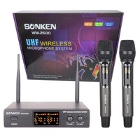 Sonken WM-2500 Dual Wireless Microphone Adjustable Frequency