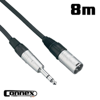 XMJS-8 Connex Balanced XLR Male to Jack Male Cable 8m