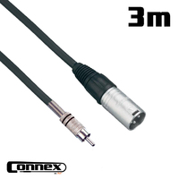 XMRC-3 Connex Pro XLR Male to RCA Male 3m