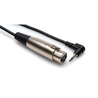 Camcorder Microphone Cable, XLR3F to Right-angle 3.5 mm TS, 5 ft