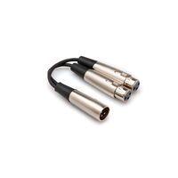 Y Cable, Dual Xlr3F To Xlr3M, 6 In
