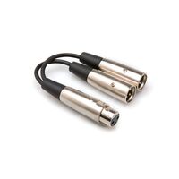 Y Cable, Xlr3F To Dual Xlr3M, 6 In