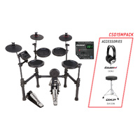 CSD15M CARLSBRO - 5 Piece Electronic Mesh Drum Kit Throne and Headphones