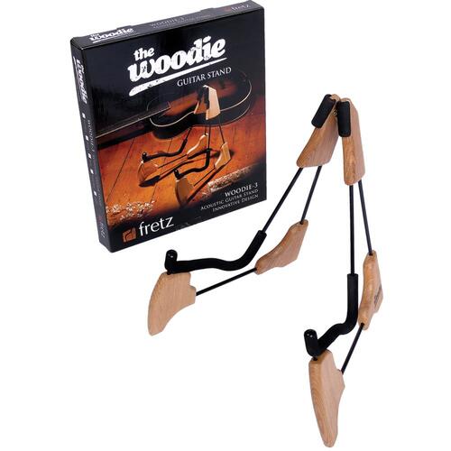 Fretz 'Woodie 3' Combo Folding A-Frame Guitar Stand (Natural Gloss)
