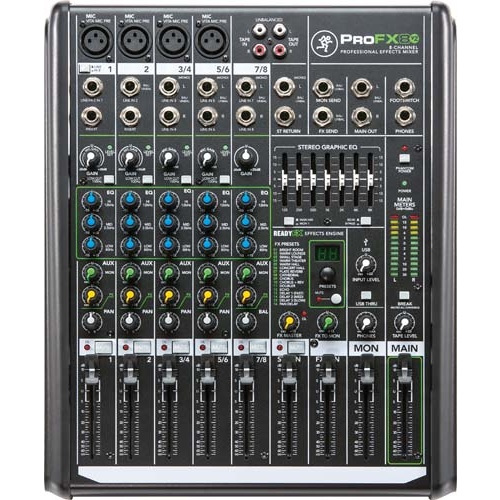 Mackie PROFX8 v2 8-channel Professional Effects Mixer with USB